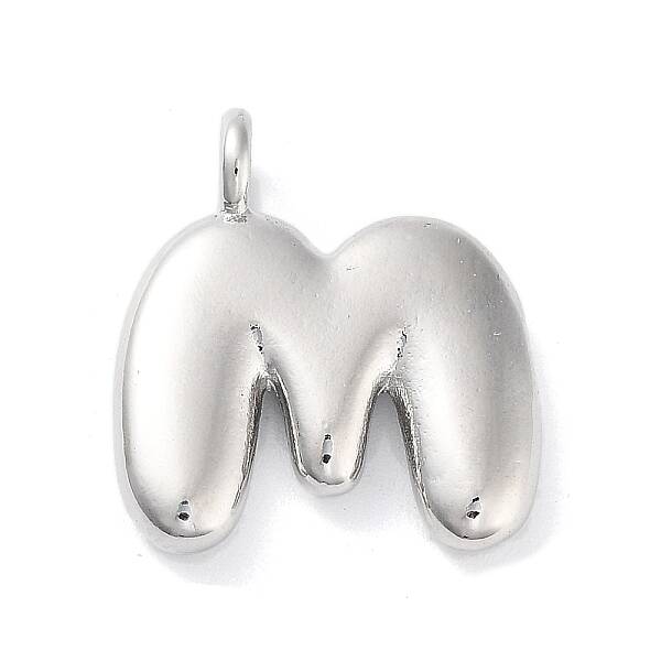 Rack Plating Brass Balloon Letter Pendants