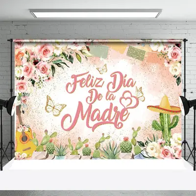 Feliz Dia De La Madre Floral Mothers Day Backdrop - Aperturee