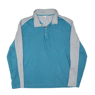 CALVIN KLEIN Jumper Blue Collared Mens XL