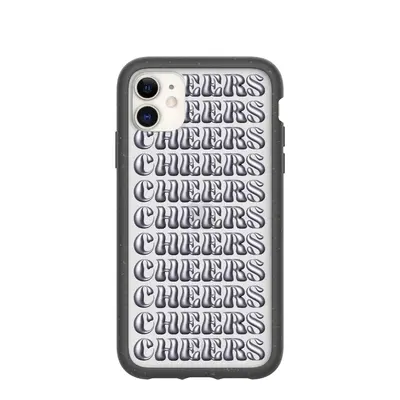 Clear Cheers iPhone 11 Case With Black Ridge