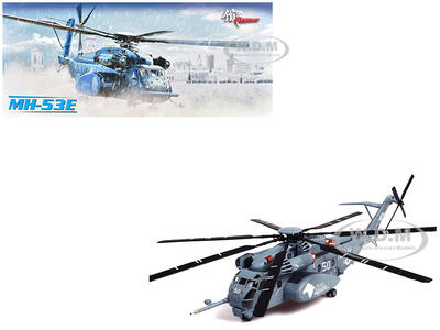Sikorsky MH-53E Sea Dragon Helicopter United States Navy Black Stallions Tail Number 50 Light Gray 1/72 Diecast Model by Panz...