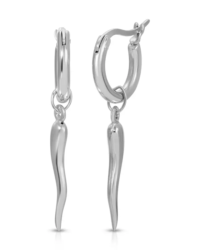 Cornellio Hoops | Metal Color: Silver