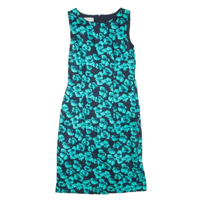 HOBBS LONDON Womens Pencil Dress Blue Floral Sleeveless Knee Length UK 10
