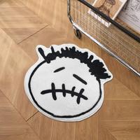 Creative Art Hip Hop Design Felt Fabric Rug, 1 Count Little Boy Pattern Floor Mat, Rugs for Bedroom, Decorative Carpet for Ho...