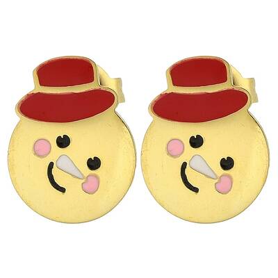 Ion Plating(IP) 304 Stainless Steel Enamel Stud Earrings