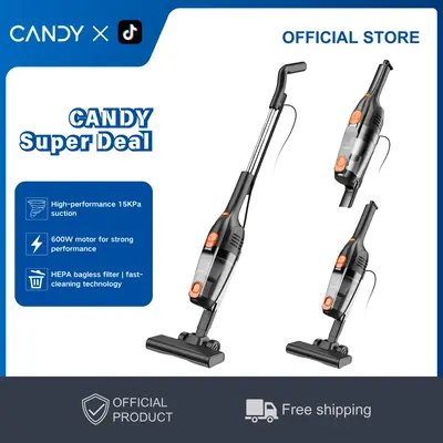 Candy Pro Stick Vacuum Corded - 15KPa Heavy Duty Suction | 600W Motor | 3.5lbs Ultra Lightweight | 2-in-1 Convertible for Pet...