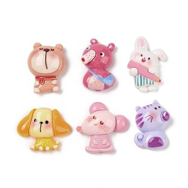Opaque Resin Animal Decoden Cabochons