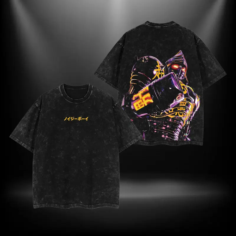 Noisy boy - Real Steel Menswear Gift for movie fans Top Apparel Classic Oversized Seamless Simple Straight Man designer shirt...