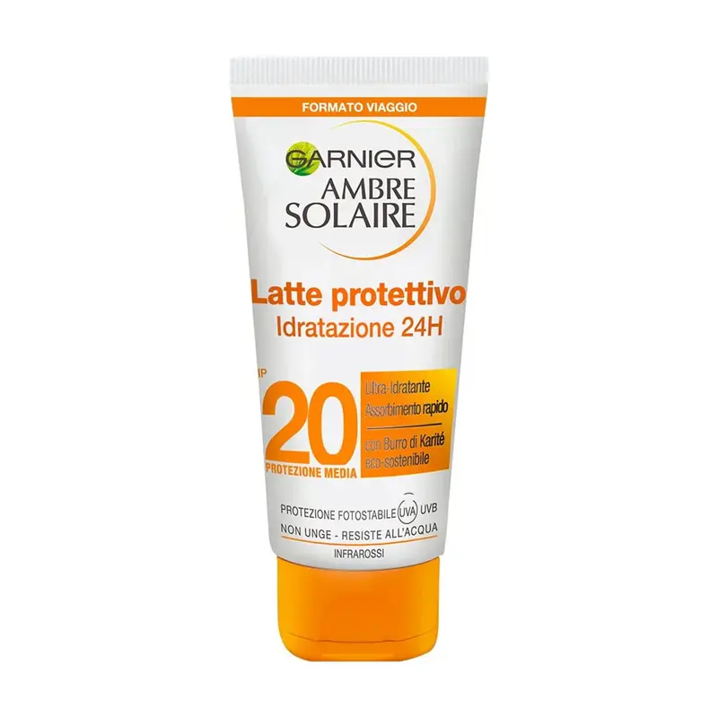 Garnier Ambre Solaire - Protective Milk Protection From The Elements Sun Cream Lotion SPF 20 50 ml