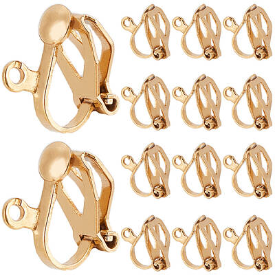 80Pcs 304 Stainless Steel Clip-on Earring Findings
