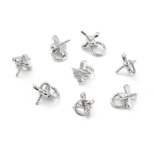 Rhodium Plated 925 Sterling Silver Peg Bails