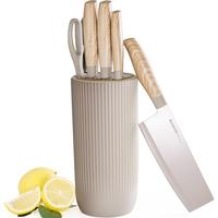 Astercook 6-piece stainless steel knife set that is highly contagious, anti-rust, and can be cleaned in the dishwasher. It is...