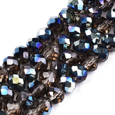 Electroplate Transparent Glass Beads Strands