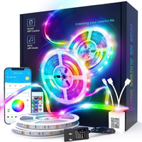 [New Deal] 100 FT LED Lights Strip , LED Lights for Bedroom 100ft, RGB Rope Light for Room, Bluetooth APP Control,Color Chang...
