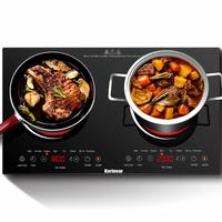 Karinear 2 Burner Electric Stove with Child Safety Lock, Timer, Over-Temperature Protection, Portable Electric Cooktop with S...