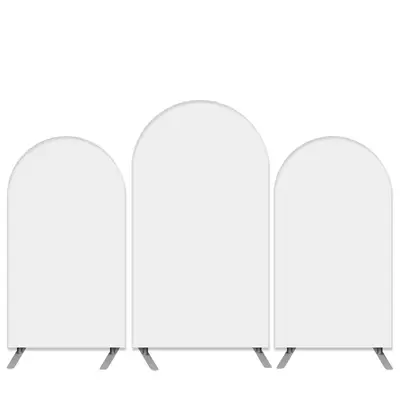 Aperturee Pure White Theme Double Sided Arch Backdrop Kit For Birthday