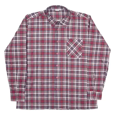 Shirt Red Check Long Sleeve Mens L