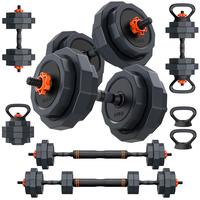 Bearbro 5 in 1 Iron Sand Mixture Adjustable Dumbbell Set, Free Weights Set with Connector, Used as Barbell, Kettlebells, Push...