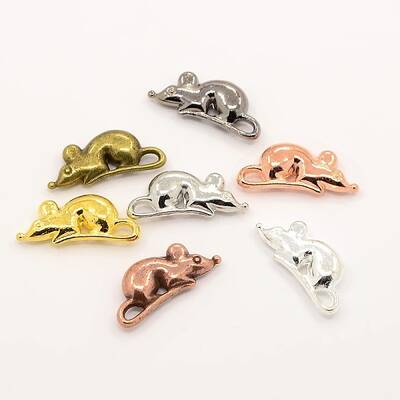 Alloy Animal Mouse Rat Charms Pendants