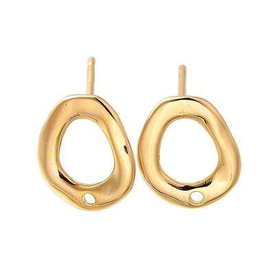 Brass Stud Earrings