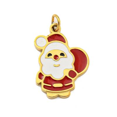 Christmas Theme Ion Plating(IP) 304 Stainless Steel Pendants