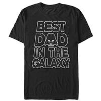 Men's Star Wars Father's Day Best Dad Darth Vader Helmet T-Shirt