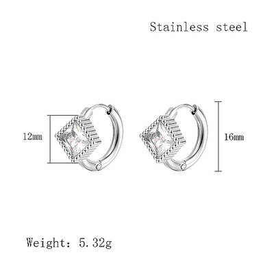 Cubic Zirconia Hoop Earrings
