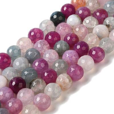 Dyed & Heated Natural Dragon Veins Agate Beads Strands