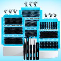 Mixed Length & Styles Individual False Eyelashes with Glue & Remover & Tweezers, 1 Set Natural Look Eyelash Extensions, Self ...