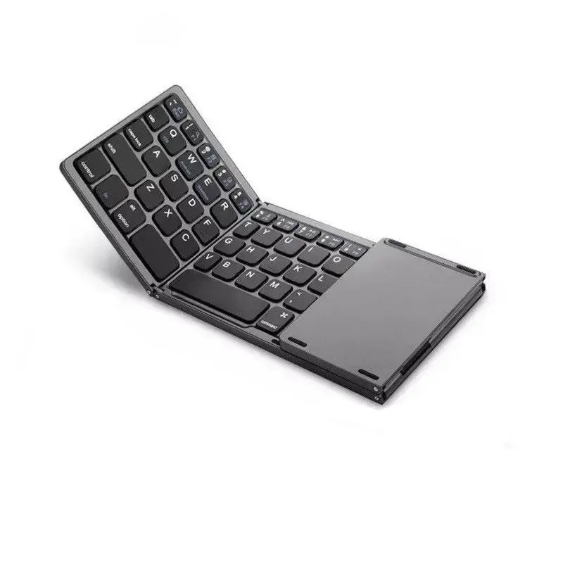 Portable Wireless Keyboard, 1 Count Foldable Keyboard With Touchpad Support For Smartphone Tablet Computer, Multiple System E...