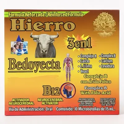 Hiero Vitamin B12 3 en 1 - B12 Antioxidant Dietary Supplement for Healthcare with Complex B Complex, Calcium, Lysine, Vitamin...