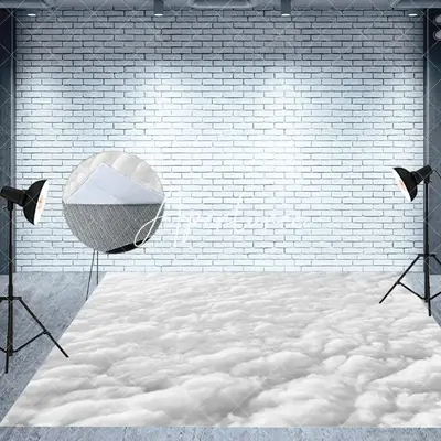 White Winter Snow Texture Scene Fabric Floor Backdrop - Aperturee