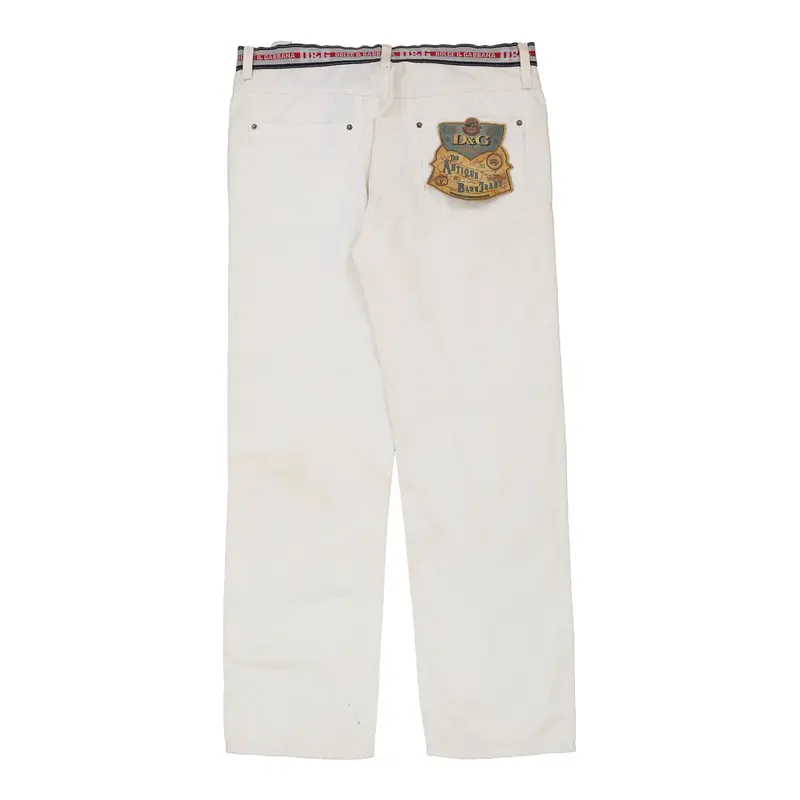 Dolce & Gabbana Oversized Trousers - 42W 35L White Cotton