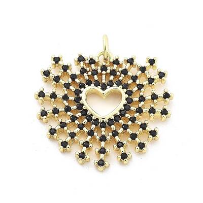 Brass Micro Pave Cubic Zirconia Pendants