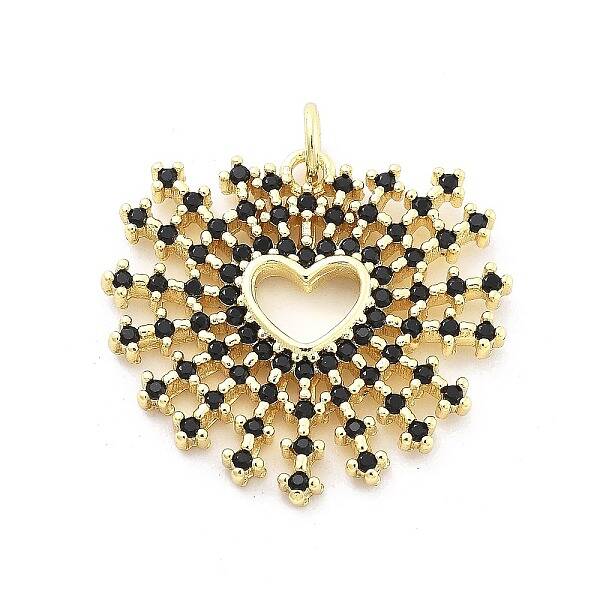 Brass Micro Pave Cubic Zirconia Pendants