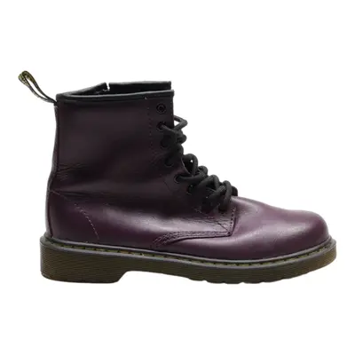 DR MARTENS Delaney Lace-Up Boots Purple Leather Girls UK 3