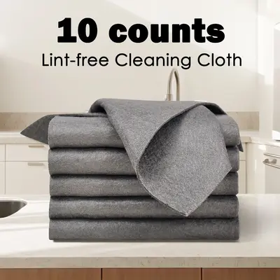 10 Counts Magic Cleaning Cloth, Reusable Thickened Streak-Free Microfiber Wipes for Windows Glass Car Mirrors & Smooth Surfac...