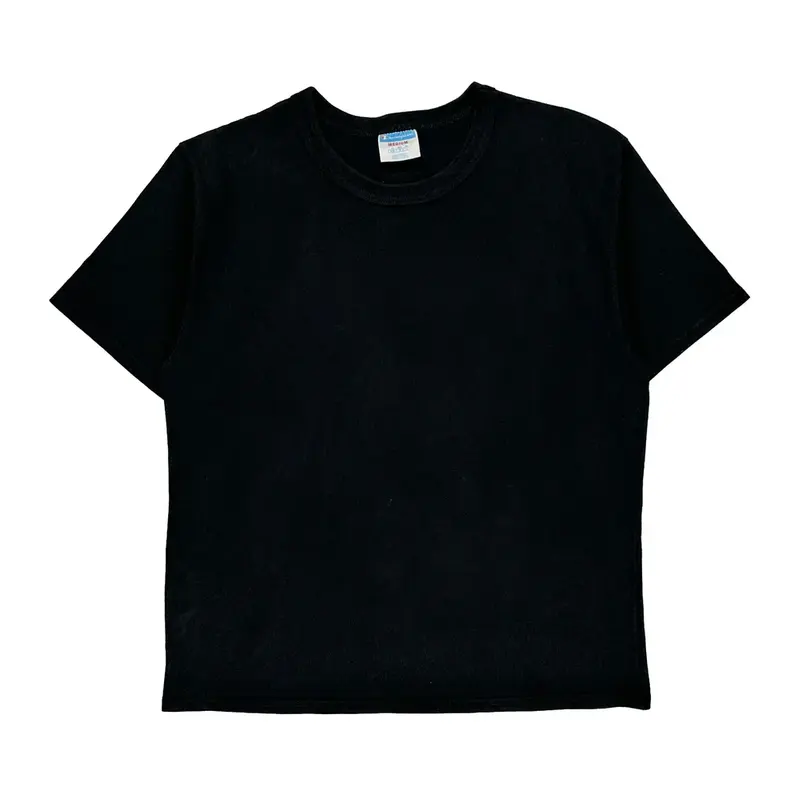Champion T-Shirt - Medium Black Cotton