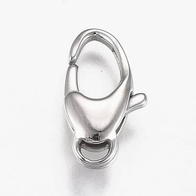 Tarnish Resistant Polished 316 Surgical Stainless Steel Lobster Claw Clasps