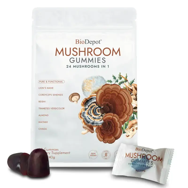 Biodepot 24 in 1 Male Enhancement Supplement, Men's Reishi, Lions mane mushroom, Muscle Growth, Energy, Power, Strength, Reco...