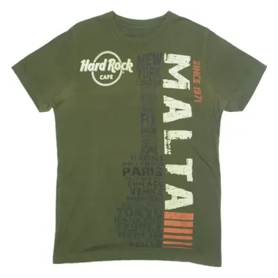 HARD ROCK CAFE Malta Mens T-Shirt Green M