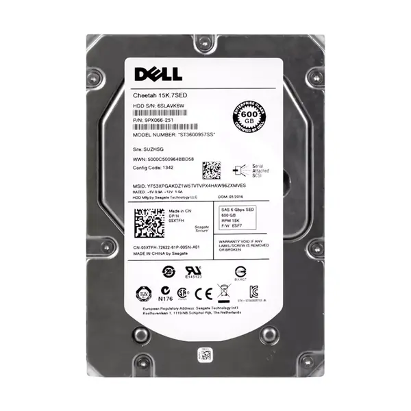 9PX066-251 Seagate 600GB 6Gb/s SAS 15000 3.5-inch 16MB Hard Drive