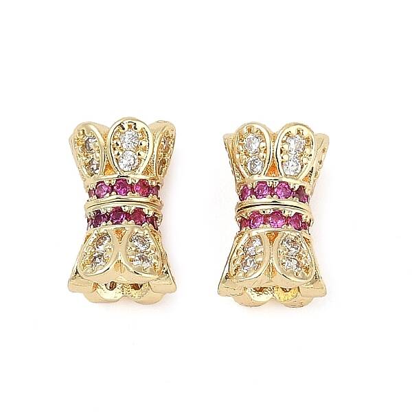 Brass Micro Pave Cubic Zirconia Screw Clasps