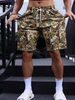 Men's Camo Leaf Print Shorts, Regular Fit Casual Comfy Breathable Shorts for Summer, Men's Bottoms for Daily Wear, Menswear