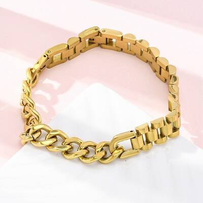 304 Stainless Steel Cuban Link & Panther chain Bracelets for Women Men