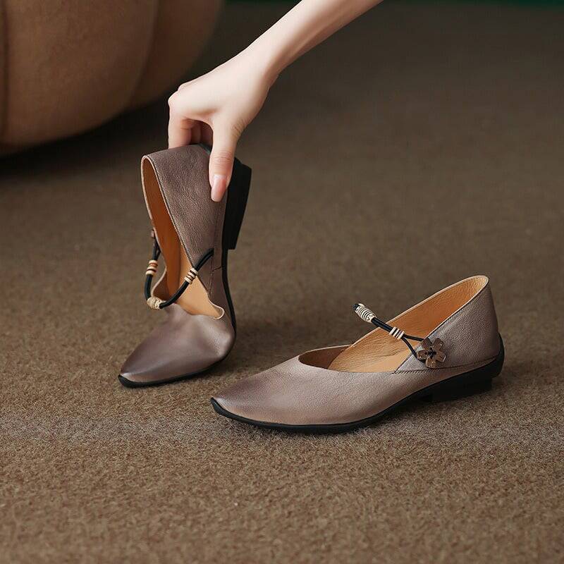 CHIKO Alyna Pointy Toe Block Heels Mary Jane Shoes