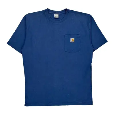 Carhartt T-Shirt - Large Blue Cotton
