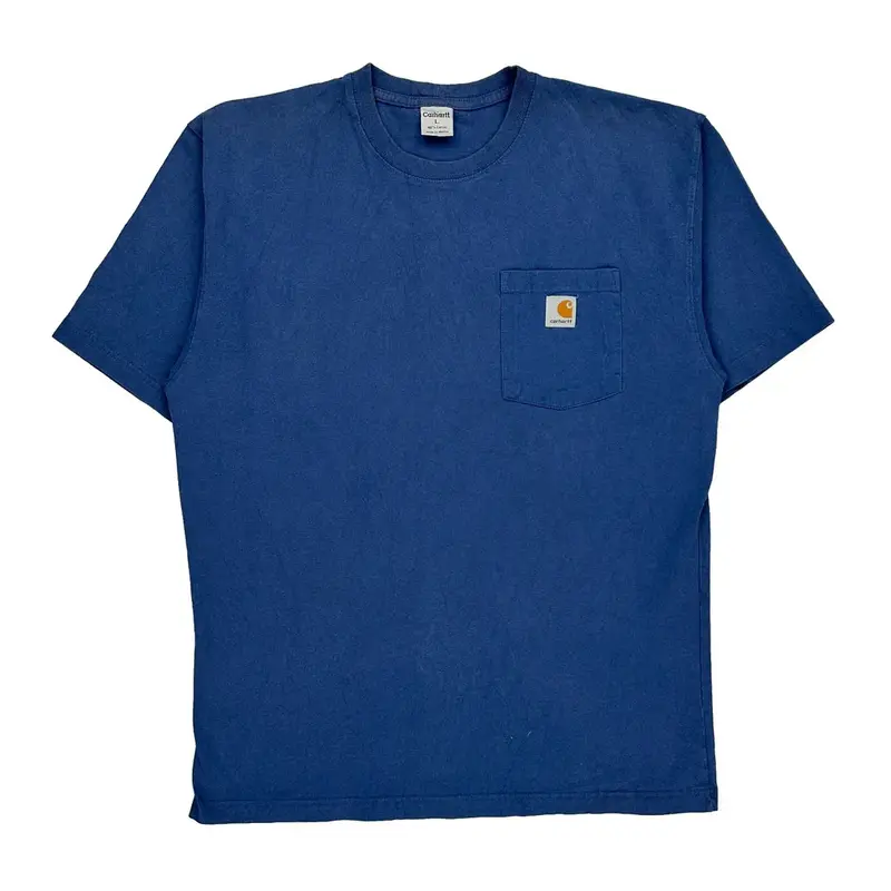 Carhartt T-Shirt - Large Blue Cotton