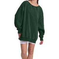 Hatant fleece pullover women   Fashion with Soft Batwing Sleeves and Big Round Neck Breathable and Comfortable Street off the...
