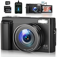Black Friday Dual Electric Edition DC101 4K Ultra HD Digital Camera,16x Digital Zoom,48MP Digital Camera 1080P 4K volgging ca...